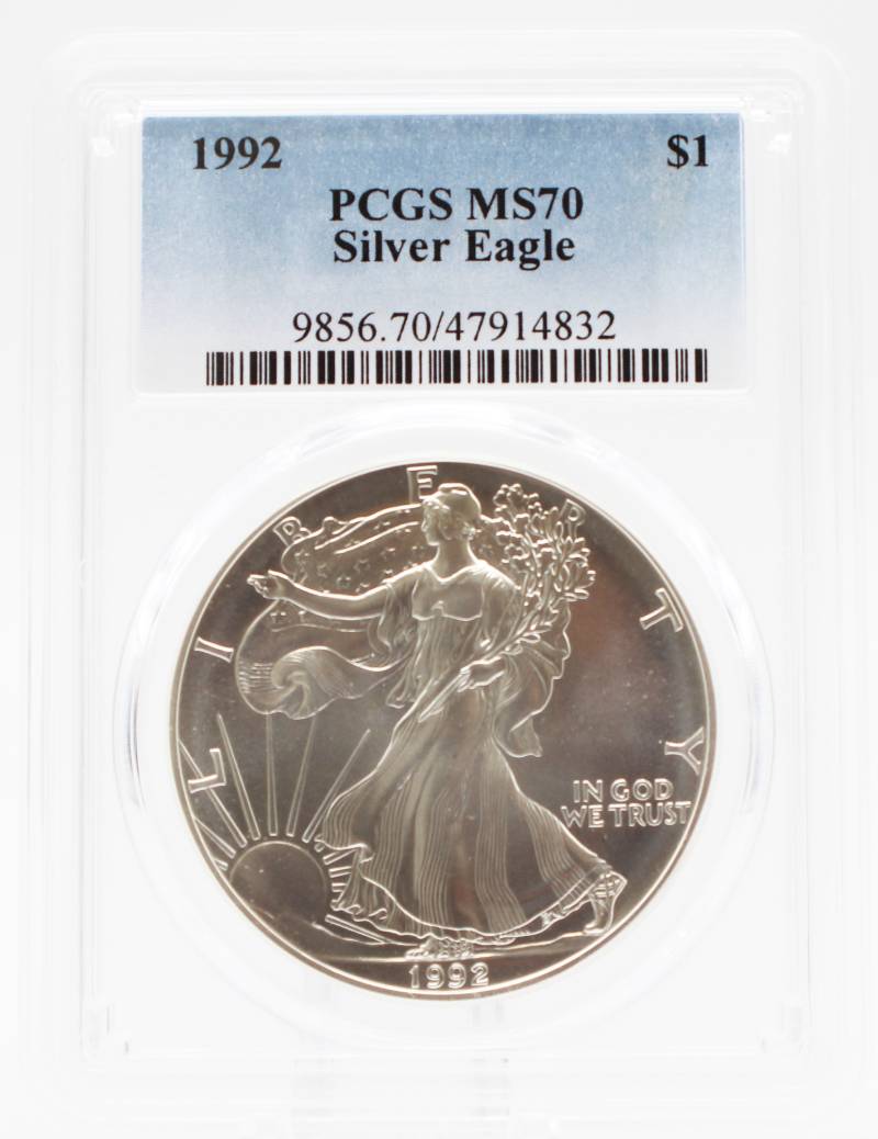 プラチナ貨　PCGS MS70 2021 Silver Eagle (Type 1) MS-70 PCGS (Last Production, Black) | eBay
